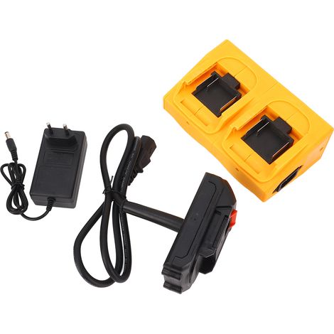 Kit combiné de convertisseur de batterie et de prise adaptateur pour outils électriques (scie électrique, lave-auto, ventilateur, débroussailleuse) avec fiche européenne (1/5)