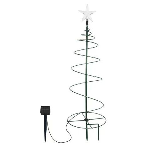 1 pièces Sapin de Noel Artificiel Solaire, Decoration Exterieur, Lumiere Exterieur Jardin, Guirlande Lumineuse, Deco Noel Arbre Lumineux LED ,Hauteur 50cm(couleur) (1/4)