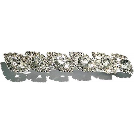 Trade Shop - Brillante Pelo Enderezando El Broche De Puente De Puente Nupcial De Plata -
