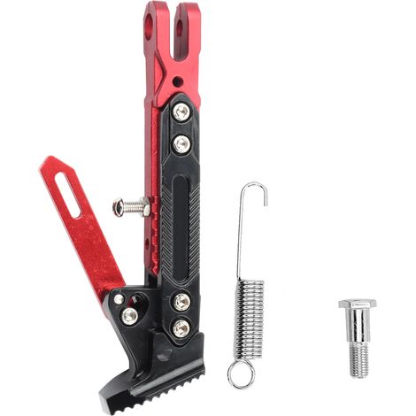 Support moto réglable en alliage d'aluminium Béquille latérale Horizon B0503 (Rouge) (1/5)