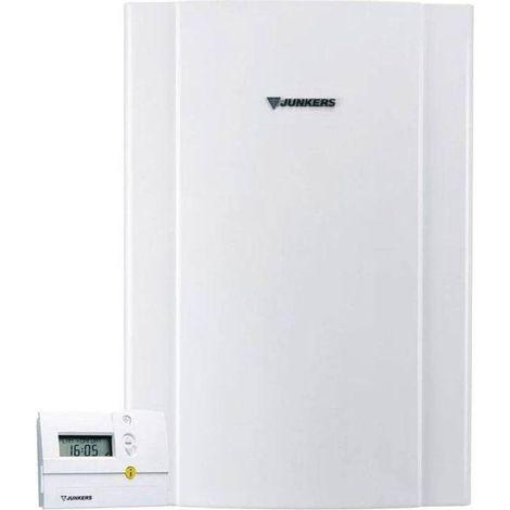 Bosch Chaudière à Condensation Junkers Cerapur Balcony 24 kW ZWB 24-1 EB Méthane/GPL avec Kit d'Évacuation des Fumées  Kit Coaxial
