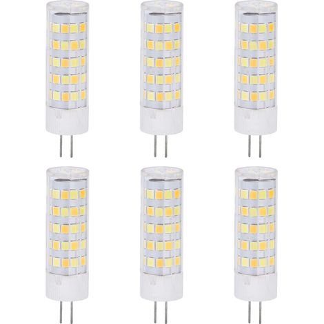 Lot de 6 ampoules G4, 3 couleurs d'éclairage, 220 V, pour plafonnier ou applique murale, idéales pour la maison ou le bureau. Puissance : 7 W (64 LED). (1/5)