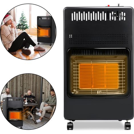 Wolketon Mobile Gasheizung für 10-kg-Gasflaschen mit Regler, Schlauch und Klemme (1/5)