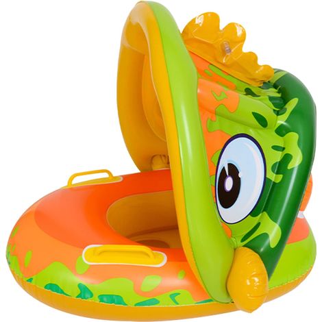 Bouée de natation pour bébé gonflable, anneau de piscine pour bébé avec auvent solaire, flotteurs gonflables pour la baignade pour les bébés de 6 à 36 mois (1/5)
