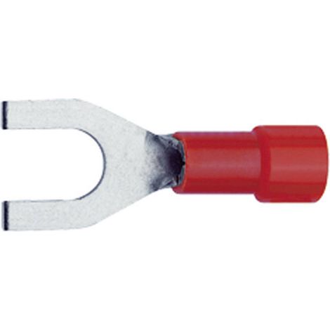 Klauke 620C5 Cosse à fourche 0.50 mm² 1 mm² Ø du trou=5.3 mm partiellement isolé rouge 1 pc(s) D24223