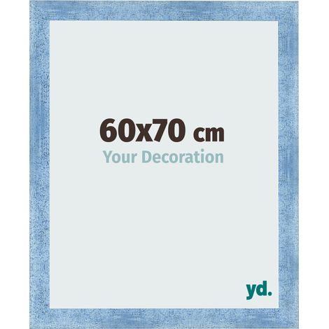 yd. - Cadre photo 60x70 - Bleu Brillant Patine - MDF - Pisa (1/5)