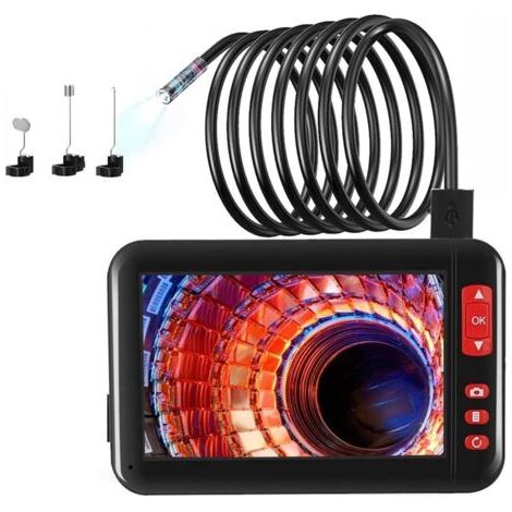 Caméra d'inspection d'endoscope de 8 mm, Outils de Voiture avec caméra Industrielle à 8 lumières LED, étanche, caméra d'inspection d'endoscope pour Moteur Automatique, vidange (1/5)