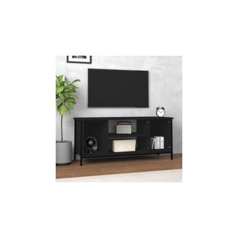 Meuble TV noir 102x35x45 bois d'ingénierie (1/5)
