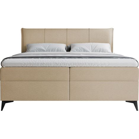Lit boxspring Viter, Vibe 07, Continental, Double, 140x200, Tissu, Disponible, 156x213x107cm