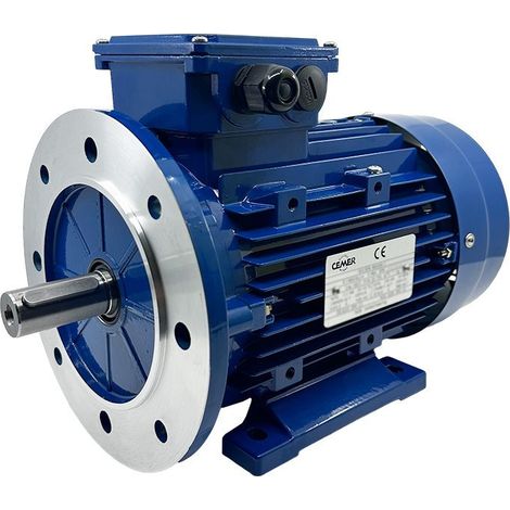 Moteur triphasé CEMER B35, 3 KW, 1500 TR/MIN, HA 100, 230/400V, IE1, Alu (1/5)