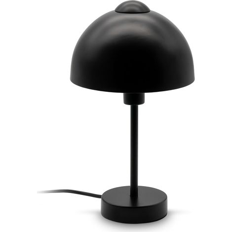 Nachttischlampe - mit Schalter, E14 Fassung, max. 25W, schwarz