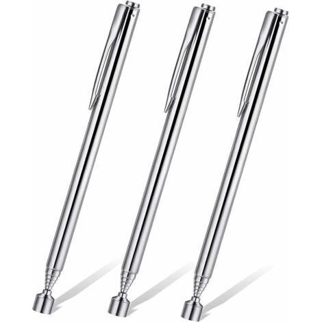 3-teiliges magnetisches Teleskopwerkzeug-Set, Aufnahmemagnet, tragbare, ausziehbare magnetische Teleskopstange, magnetische Aufnahmeverlängerungsstange, Teleskopstangen mit Taschenclip (1/5)