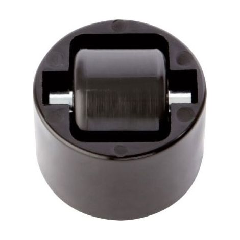 Roulette à encastrer Ø 25mm – Décor noir – Fixation à encastrer – Cote de montage Ø 36 x 24mm – Vendu à l'unité – Pottker