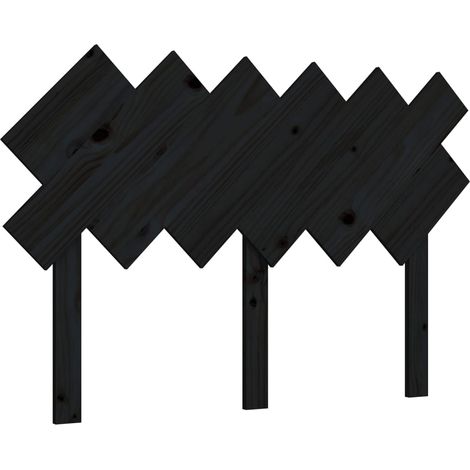Maison Exclusive - Bett-Kopfteil Schwarz 122,5x3x80,5 cm Massivho