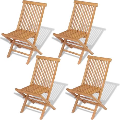 Maison Exclusive - Sedie Pieghevoli 4 pz in Legno Massello di Teak (1/5)