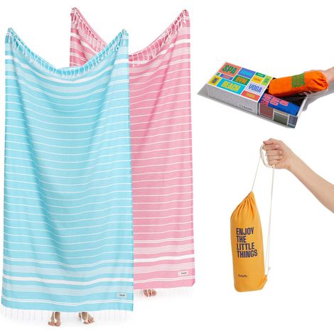 Serviette de plage, serviette de hammam, serviette de sauna, serviette de yoga, serviette de douche, serviette de bain, paréo, serviette de voyage, pour homme et femme, (1/5)