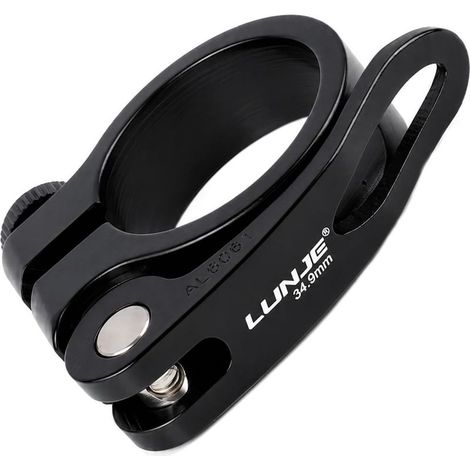 Bicycle Seat Post Clamp Aluminum Alloy Quick Release System Lightweight Durable Dust Cover 3.5cm Easy Fit No Tools (1/5)