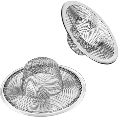 Lot de 2 paniers d égouttage robustes en acier inoxydable évier métal à mailles pour plan travail siphon sol balcon (1/5)