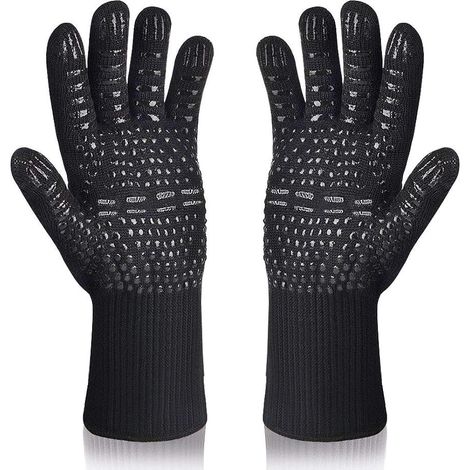 Gants Micro-ondes - Isolation Thermique Anti-dérapant - Protection Poignet Long - Pour Cuisson Baking Grillage - Par 2 (1/5)