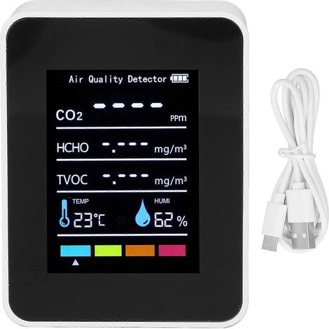 Luftqualitätsmonitor, weißer Halbleiter, hochauflösender, einstellbarer Helligkeitssensor zur CO2-Erkennung