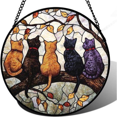 Attrape-soleil vitrail 9 cm – Cadeau décoratif original (1/3)