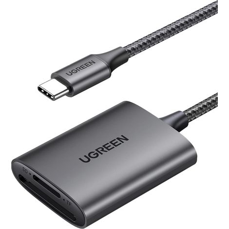 Lecteur de cartes SD/TF Ugreen CM401 USB-C 5 Gb/s - Gris