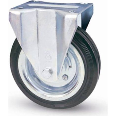 RUOTA INDUSTRIALE D 180 MM GOMMA 80/A PIASTRA FIS