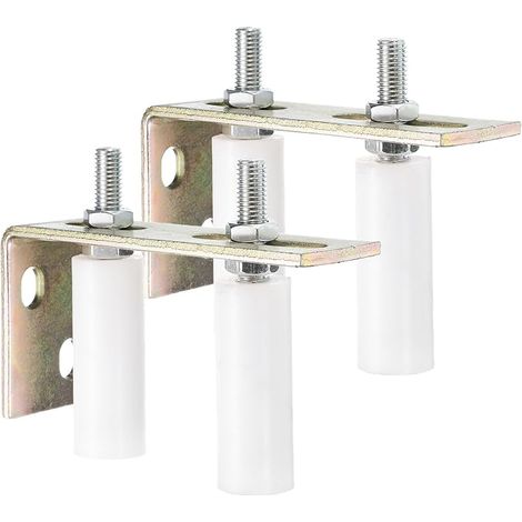 4pcs Galet Guide pour Portail Coulissant 30x80mm, Blanc (1/5)