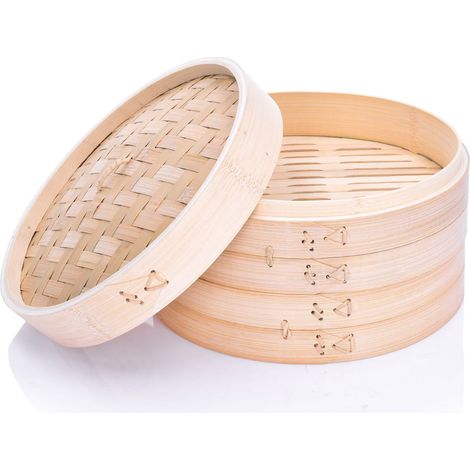 Vaporera de bambú para dim sum de 25,5 x 16 cm (duka)