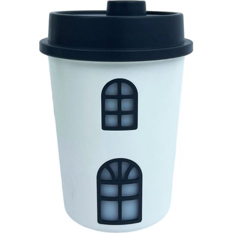 350-ml-Kaffeebecher-Luftbefeuchter mit 7-farbiger RGB-Stimmungsbeleuchtung, leiser, großer Nebel, Aromadiffusor für Schlafzimmer und Büro (1/3)