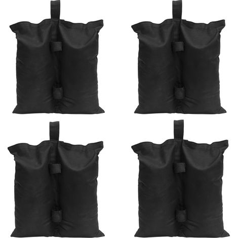 Poids Pour Pavillon - 4 Pièces - Charge Maximale 12 kg Par Poids - Pour Parasol Jardin Pergola Tente Pliable - Noir