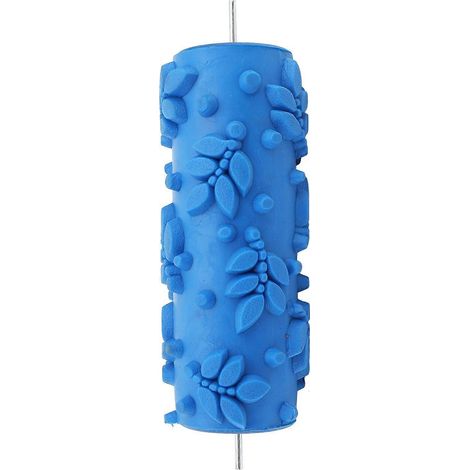 Rouleau à peinture à motifs de 12,7 cm (5 pouces) en caoutchouc réutilisable et polyvalent pour la décoration de murs et de portes. (1/4)