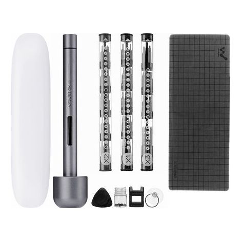 Tournevis électrique Wowstick 1F + 64 en 1 Tournevis électrique sans fil à charge lithium-ion à LED - 100 tr / min, 1/8 pouce hexagonal 56 têtes (1/5)
