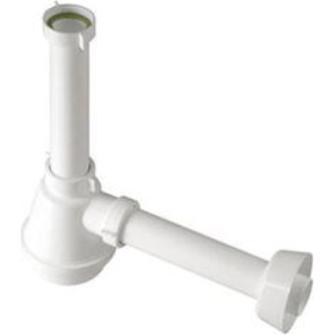 Siphon 1 voie pour A vier sans vidage en raccordement polypropylA ne 1 "1 - 2
