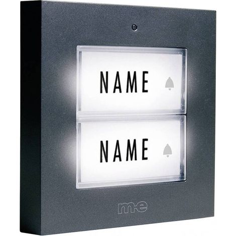 [GEBRAUCHT] B-Ware M-e Modern Electronics KTB-2 A Klingelplatte beleuchtet Namensschild 2fach 12V/1 (1/2)