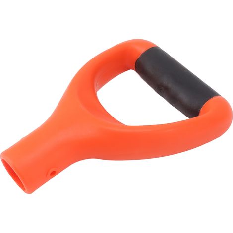 Manche de pelle de 3,2 cm. Conception ergonomique. Manche de pelle multifonctionnel et robuste. Poignée en D pour creuser et ratisser. Orange. (1/5)
