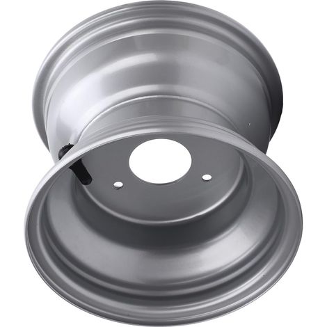 Rime Wheel Hub 18x9.50 8 ATV Rimer de Roue 8 Pouces pour Go Karts Chariots Argent (Trois trous (espacement des trous: 78 mm / 3,07) (1/5)