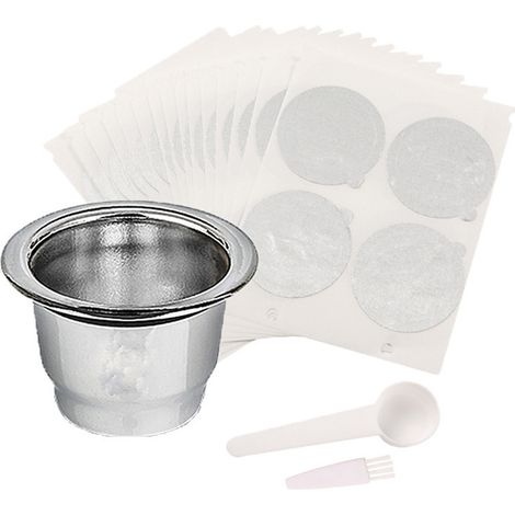 Capsules Espresso Réutilisables - Acier Inoxydable - Compatible Machines Nespresso - 4 à 5 g - Lot de 10 (1/5)