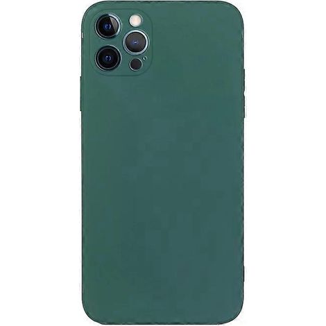 Coque pour iPhone 12 Pro Max - TPU antichoc, couleur unie, vert nuit foncé (1/5)