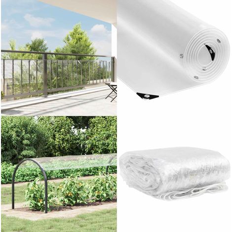 vidaXL Transparente Plane mit Ösen 1x12 m PVC (1/5)