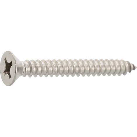 DIN7982C 4.2x 50 Phillips-KS Edelstahl A2 Senkkopf-Blechschraube ISO 7050