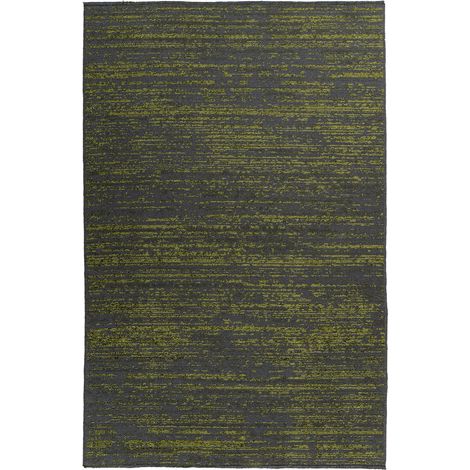 Tappeto Kalea 100 in ciniglia verde effetto used 80x150 cm (1/4)