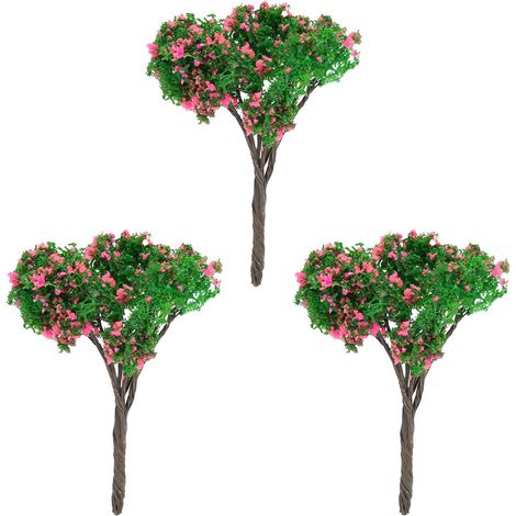 3 fleurs artificielles de gypsophile, hauteur 6,5 cm, pour mini-paysage, décoration de table ou mariage (1/5)