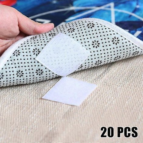 Lot de 10/20/50 attaches auto-adhésives antidérapantes à scratch pour coussins de canapé et meubles (1/5)
