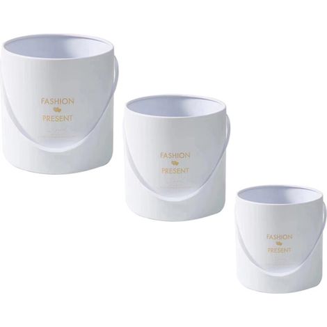 Elegantes macetas para flores, 3 piezas, perfectas para - Blanco
