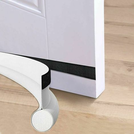 KZQ 94cm Insulating Door Draft Stopper, One-Sided Insulating Door Draft Stopper with Self-Adhesive Seal, Soundproof, Protects Against Drafts and Insects, White (1/4)