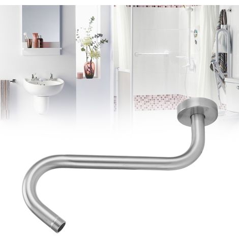 Brazo de ducha NPT1/2 de altura regulable, brazo de ducha extensible en forma de S para montaje en pared. (1/5)