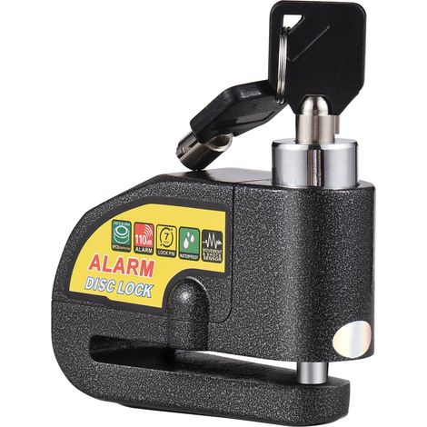 Antivol disque alarme 110dB câble rappel Acier inoxydable Étanche Anti-cisaillement Pour moto scooter vélo (1/5)