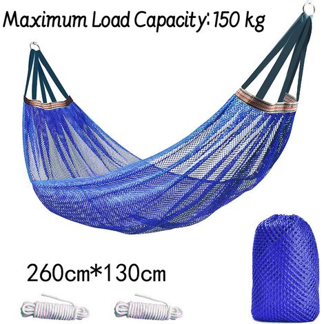 Hamac de camping pour enfants (260 × 130 cm) — Respirant et doux  idéal pour le camping en plein air et les loisirs, en intérieur comme en extérieur. (1/4)