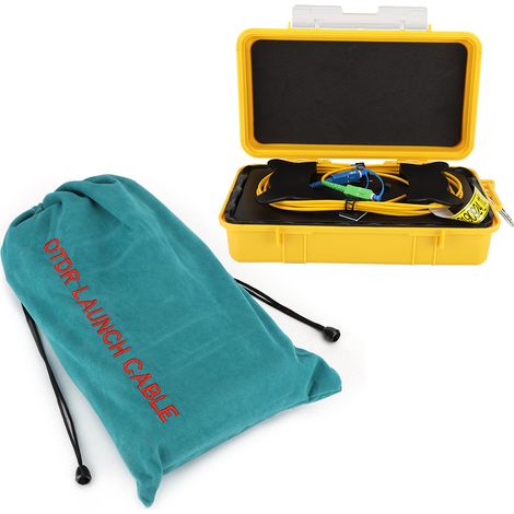 OTDR Launch Cable Box - Kit de Compensation de Zone Morte OTDR pour Tests Fibre SM 1km (Câble de Lancement SC/UPC-SC/APC) (1/5)